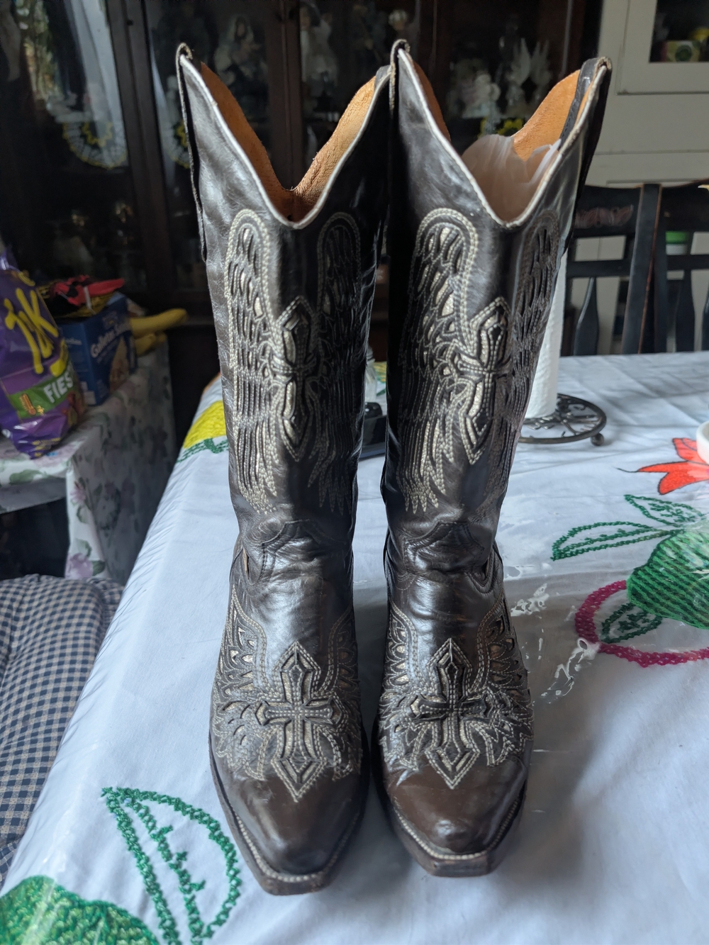 Estrella Classic Brown Embroidered Women's Western Boots